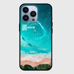 Чехол для iPhone 13 Pro Shark in sea, цвет: 3D-черный