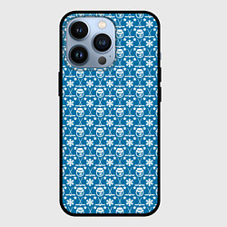 Чехол iPhone 13 Pro Снеговик Хоккей