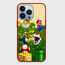 Чехол iPhone 13 Pro Mario Coins