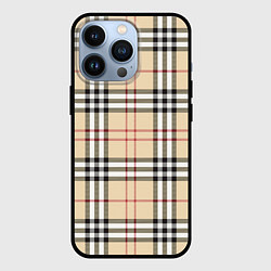 Чехол iPhone 13 Pro Клетчатый принт в стиле Burberry