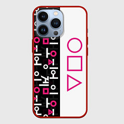 Чехол для iPhone 13 Pro Игра в кальмара: Стражи, цвет: 3D-красный