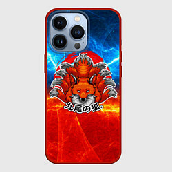 Чехол для iPhone 13 Pro Огненная лисичка, цвет: 3D-красный