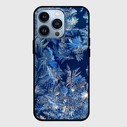 Чехол для iPhone 13 Pro Снежинки макро snowflakes macro, цвет: 3D-черный
