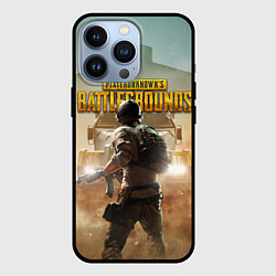 Чехол iPhone 13 Pro PUBG СОЛДАТ В ШЛЕМЕ ПАБГ