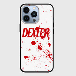 Чехол iPhone 13 Pro Dexter logo Декстер брызги крови