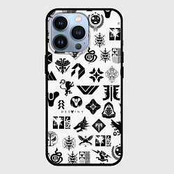 Чехол для iPhone 13 Pro DESTINY 2 LOGO PATTERN ДЕСТИНИ, цвет: 3D-черный