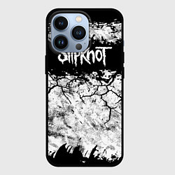 Чехол iPhone 13 Pro Надпись Слипкнот Рок Группа ЧБ Slipknot