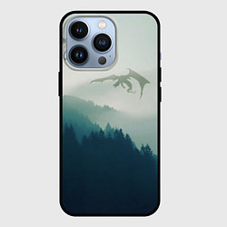 Чехол iPhone 13 Pro ДРАКОНЫ НАД ЛЕСОМ DRAGON