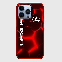 Чехол iPhone 13 Pro ЛЕКСУС КРАСНЫЕ 3Д ПЛИТЫ