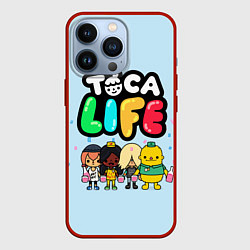 Чехол для iPhone 13 Pro Toca Life: Logo, цвет: 3D-красный