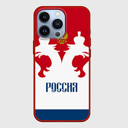 Чехол для iPhone 13 Pro Russia Team, цвет: 3D-красный