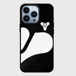 Чехол для iPhone 13 Pro DESTINY 2 LOGO WHITE, цвет: 3D-черный
