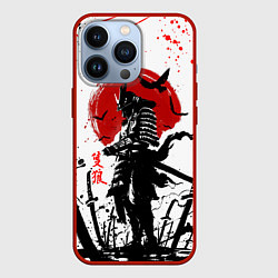 Чехол для iPhone 13 Pro GHOST OF TSUSHIMA ПРИЗРАК ЦУСИМЫ КРАСНОЕ СОЛНЦЕ, цвет: 3D-красный