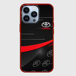 Чехол для iPhone 13 Pro ТОЙОТА TOYOTA RED LINES, цвет: 3D-красный