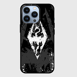 Чехол iPhone 13 Pro TES DRAGON WHITE LOGO БРЫЗГИ КРАСОК