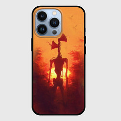 Чехол iPhone 13 Pro СИРЕНОГОЛОВЫЙ НА ЗАКАТЕ