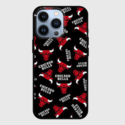 Чехол iPhone 13 Pro CHICAGO BULLS БЫКИ УЗОР