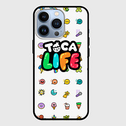 Чехол для iPhone 13 Pro Логотип Toca Boca Тока Бока, цвет: 3D-черный