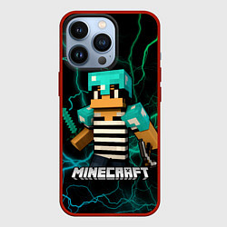 Чехол iPhone 13 Pro Minecraft молнии