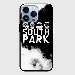 Чехол iPhone 13 Pro Все пацаны на черном фоне Южный Парк