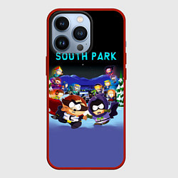 Чехол для iPhone 13 Pro Енот и его команда - противостояние Южный Парк, цвет: 3D-красный