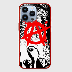 Чехол для iPhone 13 Pro АНАРХИЯ РЕВОЛЮЦИЯ,, цвет: 3D-красный