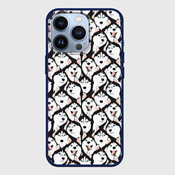 Чехол для iPhone 13 Pro Сибирский Хаски Husky, цвет: 3D-тёмно-синий