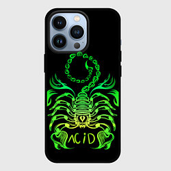 Чехол для iPhone 13 Pro Acid scorpion, цвет: 3D-черный