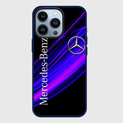 Чехол для iPhone 13 Pro MERCEDES-BENZ МЕРСЕДЕС-БЕНЗ ПУРПУРНЫЙ, цвет: 3D-тёмно-синий