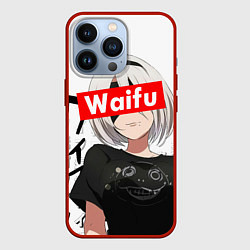 Чехол для iPhone 13 Pro Waifu - 2B Nier, цвет: 3D-красный