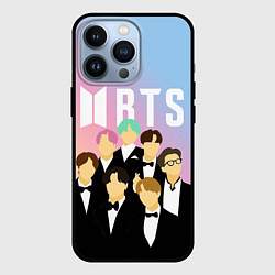 Чехол для iPhone 13 Pro BTS БТС ART УЧАСТНИКИ, цвет: 3D-черный