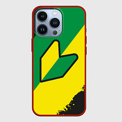 Чехол iPhone 13 Pro JDM GREEN YELLOW LOGO