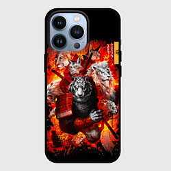 Чехол iPhone 13 Pro Водяной Тигр 2022 и крупные кошки лев, рысь