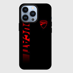 Чехол iPhone 13 Pro DUCATI BLACK RED LINE