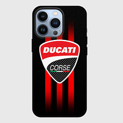 Чехол для iPhone 13 Pro DUCATI CARBON LOGO ITALY CONCERN, цвет: 3D-черный