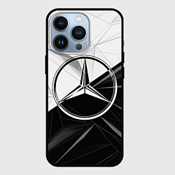 Чехол для iPhone 13 Pro MERCEDES-BENZ МЕРСЕДЕС-БЕНЗ BLACK AND WHITE, цвет: 3D-черный