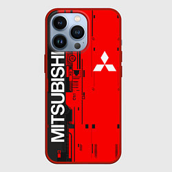 Чехол для iPhone 13 Pro MITSUBISHI МИЦУБИСИ МИТСУБИСИ МИЦУБИШИ CYBER, цвет: 3D-красный