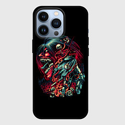 Чехол для iPhone 13 Pro АТАКА ТИТАНОВ ЛИЦО ТИТАНА, цвет: 3D-черный