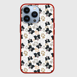 Чехол для iPhone 13 Pro Бордер Колли, цвет: 3D-красный
