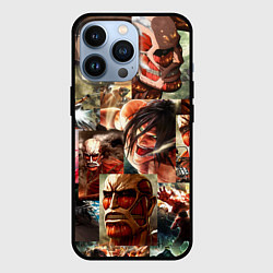 Чехол для iPhone 13 Pro Атака Титанов Shingeki no Kyojin, цвет: 3D-черный