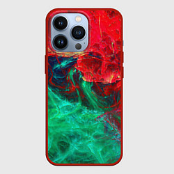 Чехол для iPhone 13 Pro НЕОНОВАЯ ТОКСИЧНАЯ АБСТРАКЦИЯ NEON TOXIC WAVES, цвет: 3D-красный