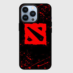 Чехол iPhone 13 Pro DOTA 2 БРЫЗГИ КРАСОК ДОТА 2 ЛОГО