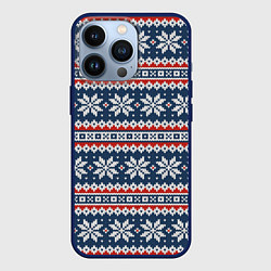 Чехол iPhone 13 Pro Knitted Christmas Pattern