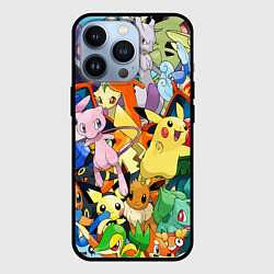 Чехол iPhone 13 Pro АНИМЕ, ПОКЕМОНЫ ВСЕ ПЕРСОНАЖИ POKEMON