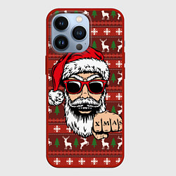 Чехол для iPhone 13 Pro Bad Santa Плохой Санта, цвет: 3D-красный