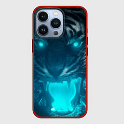 Чехол для iPhone 13 Pro Неоновый водяной тигр 2022, цвет: 3D-красный