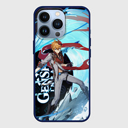 Чехол для iPhone 13 Pro ТАРТАЛЬЯ, GENSHIN IMPACT ГЕНШИН ИМПАКТ, цвет: 3D-тёмно-синий