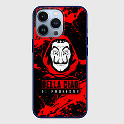 Чехол для iPhone 13 Pro БУМАЖНЫЙ ДОМ LA CASA DE PAPEL BELLA CIAO, цвет: 3D-тёмно-синий