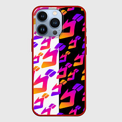 Чехол для iPhone 13 Pro JOJO BIZARRE ADVENTURE ДЖО ДЖО УЗОР, цвет: 3D-красный