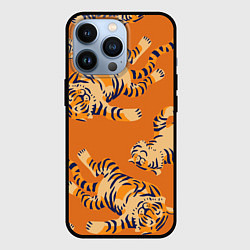 Чехол iPhone 13 Pro Тигр паттерн